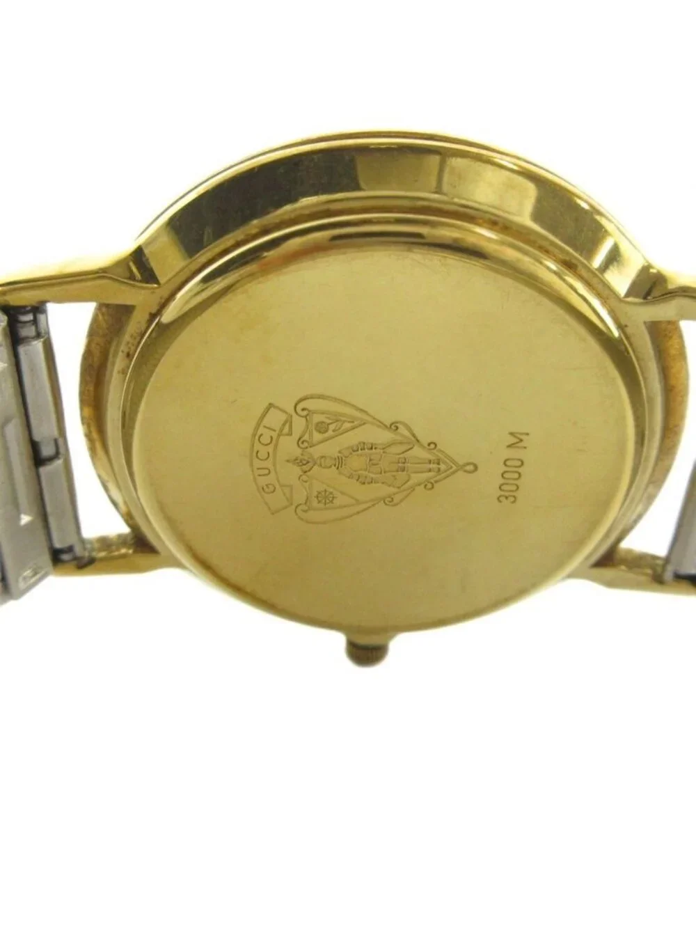 Gucci M Watch Quartz Logo Roman Gold - Picture 5 of 6
